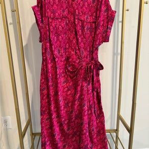Elegant Pink Patterned Dress